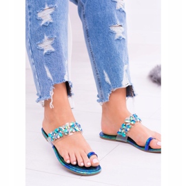 Lu Boo Elegante Benzin Hausschuhe Pailletten Tanut mehrfarbig 2