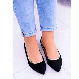 Lu Boo Schwarze transparente holografische Ballerinas in Szpic Lison 2