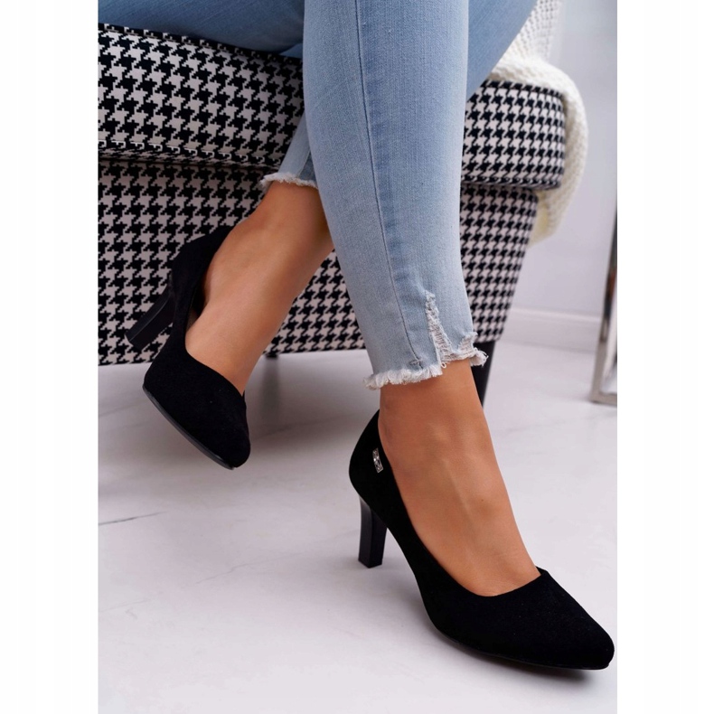 Damen Pumps Sergio Leone Schwarz Wildleder Orsola 2