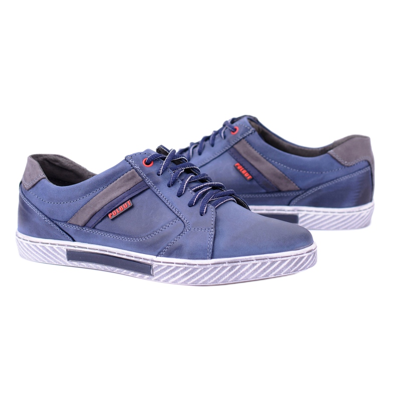 Polbut Leder Herren Marineblau Freizeitschuhe Wilder 1