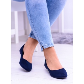 SEA Marineblaue Damen Ballerinas Wildleder Bueno 1