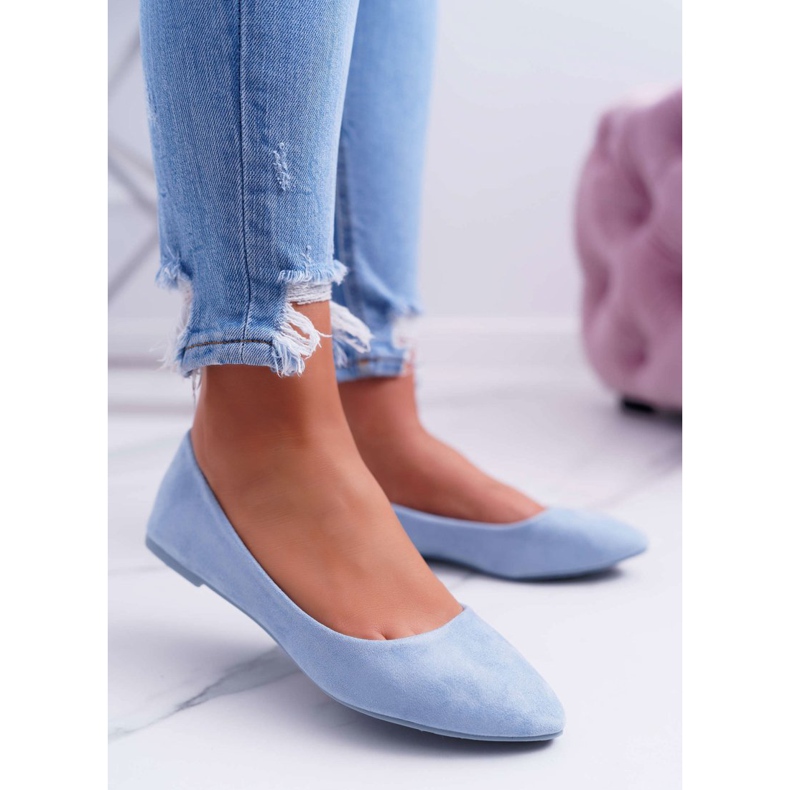 SEA Blaue Damen Ballerinas Wildleder Bueno 1