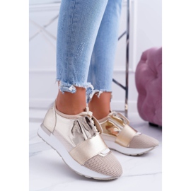 Lu Boo Damen Gold Sportschuhe Madoni golden 1