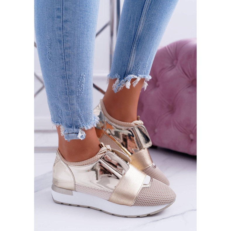 Lu Boo Damen Gold Sportschuhe Madoni golden 2