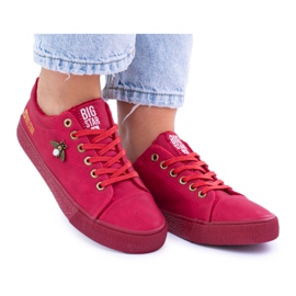 Big Star Damen Rot Isolierte Sneakers Sneakers Monocolor BB274052 1