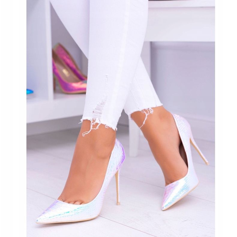 Damen High Heels Lu Boo Spitz Pink Benzin Glam mehrfarbig 1