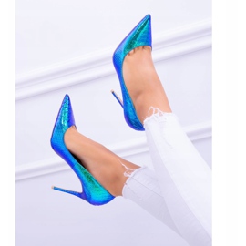 Damen High Heels Lu Boo Spitz Grün Benzin Glam mehrfarbig 2