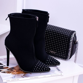 BUGO Schwarze Wildlederstiefel auf einem Regio-Absatz 1