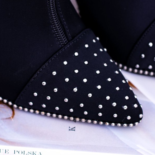 BUGO Schwarze Wildlederstiefel auf einem Regio-Absatz 2