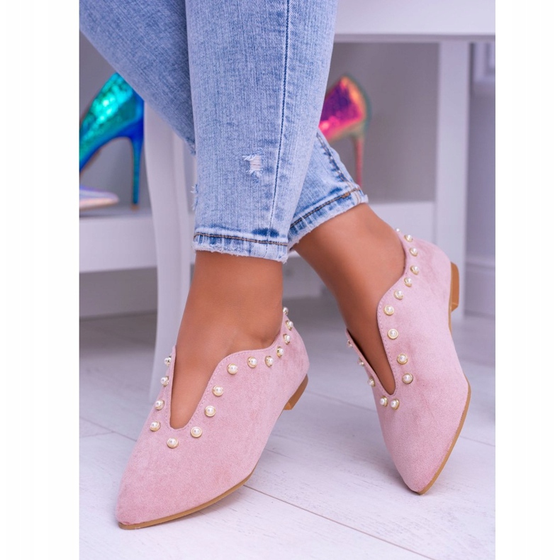 Lu Boo Rosa Brogues mit Cutouts Perlen Merseo 1