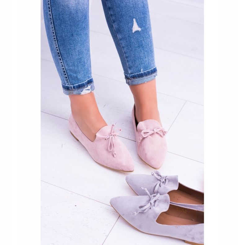 Lu Boo Pink Ballerina In Lordsy Spitz Wildleder Feliciano rosa 2