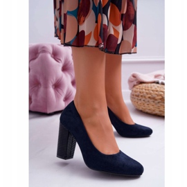 Damen Pumps Sergio Leone PB200 Wildleder Marineblau Selva navy blau 1