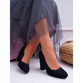 Damen Pumps Sergio Leone PB200 Wildleder Schwarz Selva 2