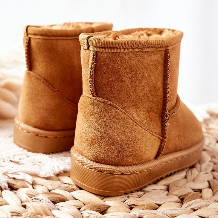 FRROCK Warme Kinder-Jugend-Schneestiefel Khaki Gooby gelb 2
