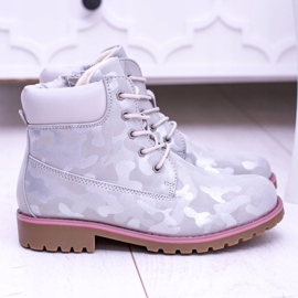 EVE Kinder Grau Warme Jugendstiefel Trappers MoroStyle 2