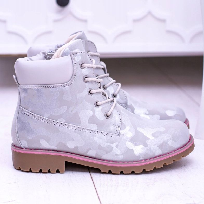 EVE Kinder Grau Warme Jugendstiefel Trappers MoroStyle 2