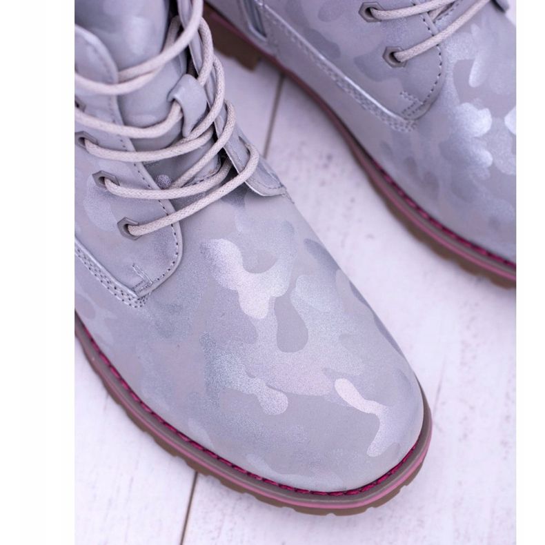 EVE Kinder Grau Warme Jugendstiefel Trappers MoroStyle 1