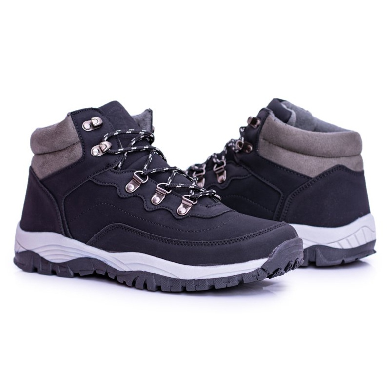 Warme schwarze Smith's Duran Trekkingschuhe für Herren 2