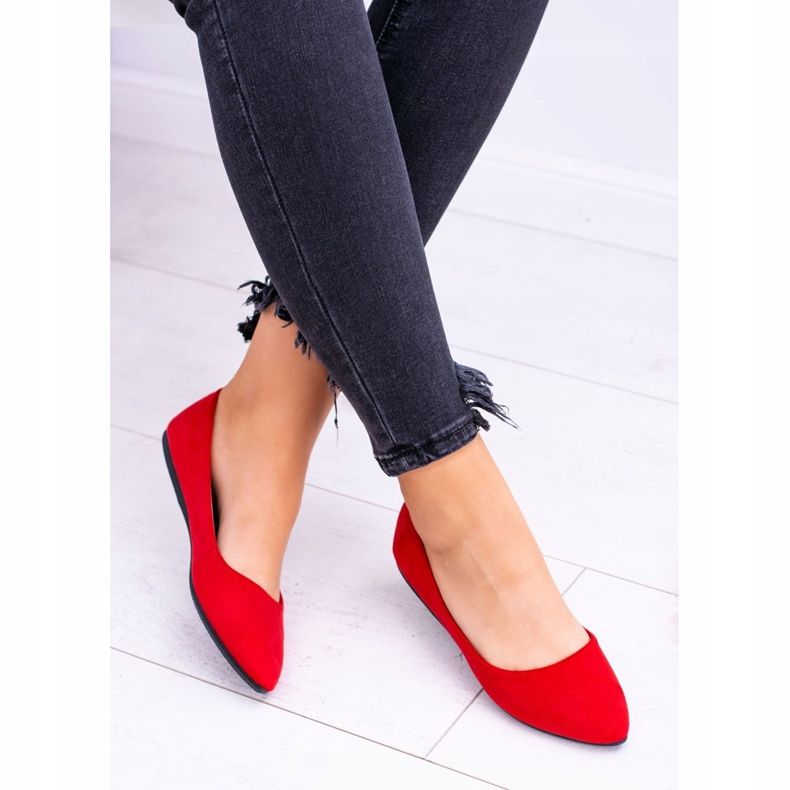 PS1 Rote Damen Ballerinas Wildleder Dermeno 2