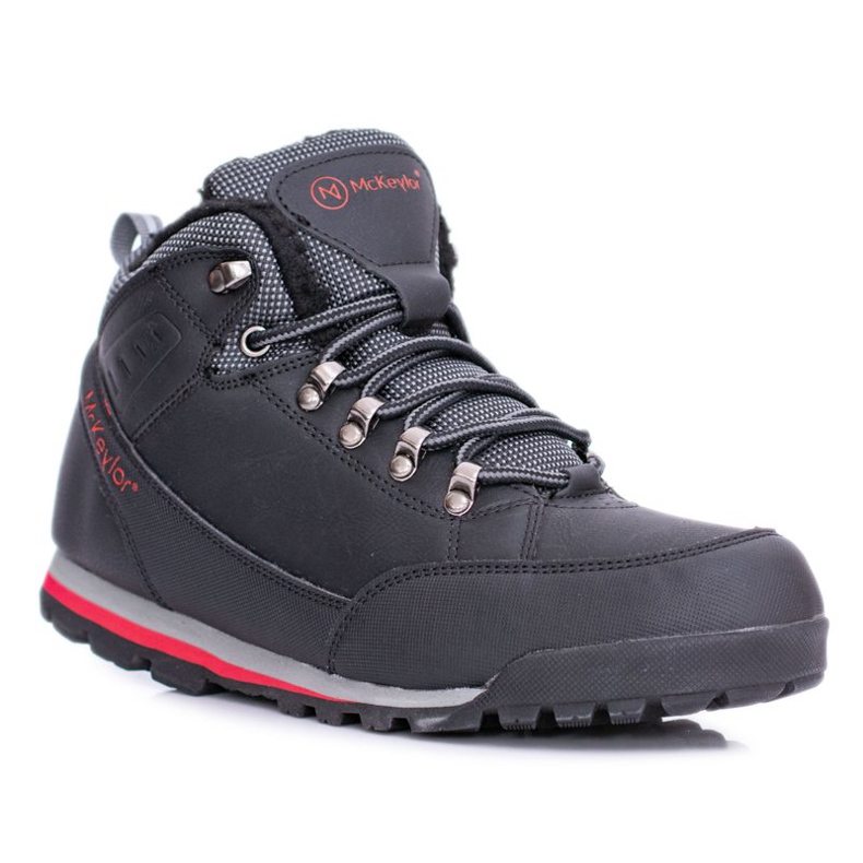 Mckeylor Schwarze Herren Trekkingschuhe mit Reflexfleece 1