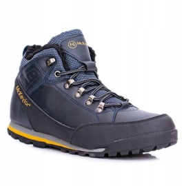 Mckeylor Marineblaue Herren Trekkingschuhe mit Reflexfleece navy blau 1