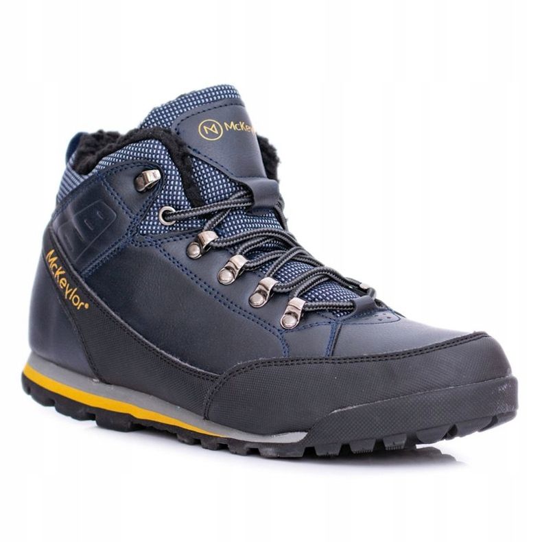 Mckeylor Marineblaue Herren Trekkingschuhe mit Reflexfleece navy blau 1