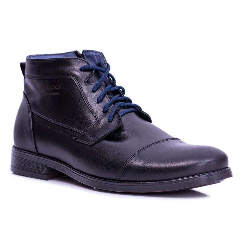 Nikopol Schwarze Herren Lederstiefel mit Reißverschluss von Gregory 1