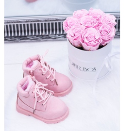 FRROCK Isolierte Trappers Stiefel für Kinder Puderrosa Dexter 1