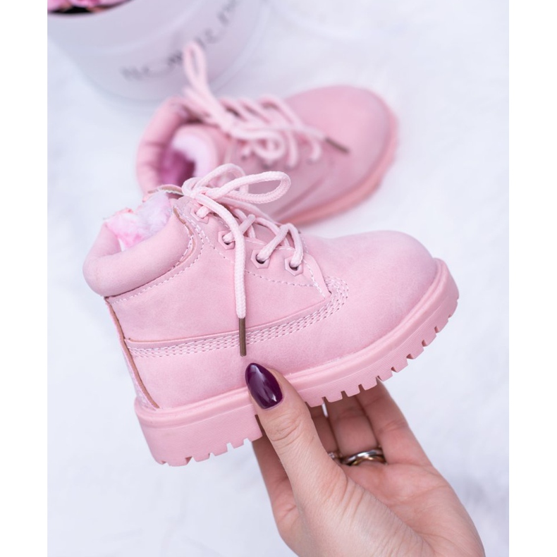 FRROCK Isolierte Trappers Stiefel für Kinder Puderrosa Dexter 2