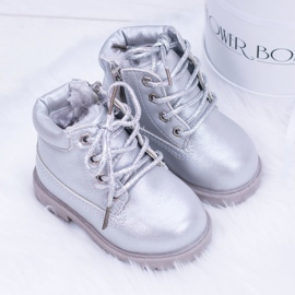 FRROCK Silberne isolierte Trappers Dexter Stiefel für Kinder 2