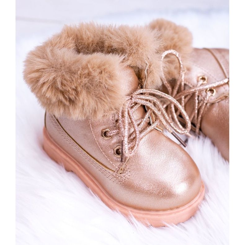 Warme Kinderstiefel Trappers Pink Gold Phobos rosa rosa 2