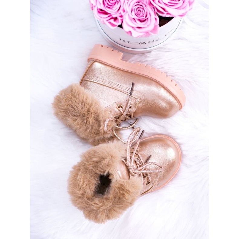 Warme Kinderstiefel Trappers Pink Gold Phobos rosa rosa 1