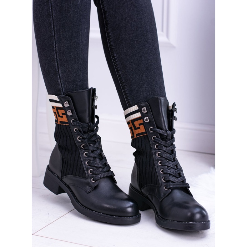 Schwarze Herse Socken Stiefel für Damen 2