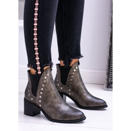 FRERY Damen Stiefeletten Jodhpur Stiefel Nieten Savage grau 2