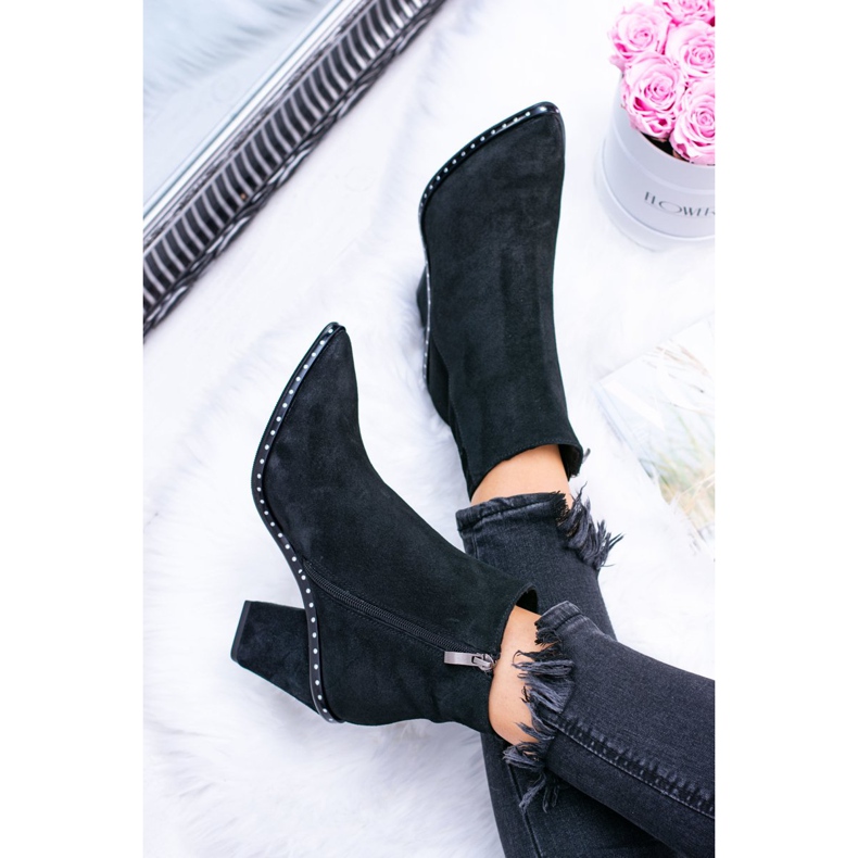 Deoni Damen Lederstiefel mit Reißverschluss Schwarz Sonoma 1