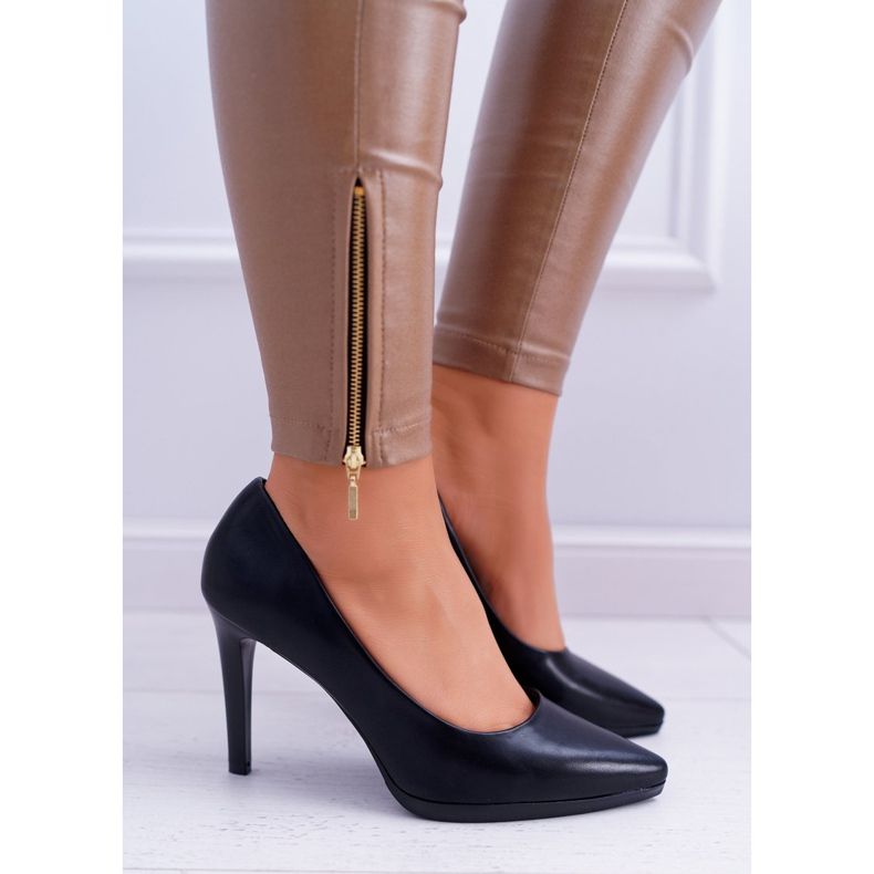 Damen Pumps Stilettos Sergio Leone Mattschwarz Misawu 1