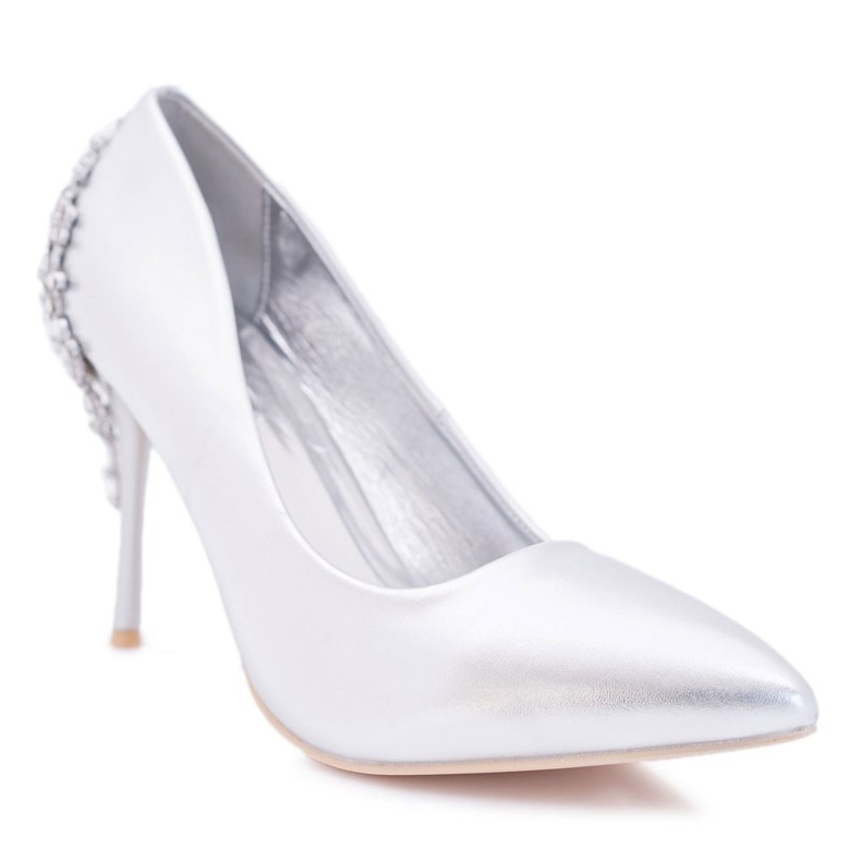 Belluci Silberne High Heels für Damen mit Larento-Dekor grau 1