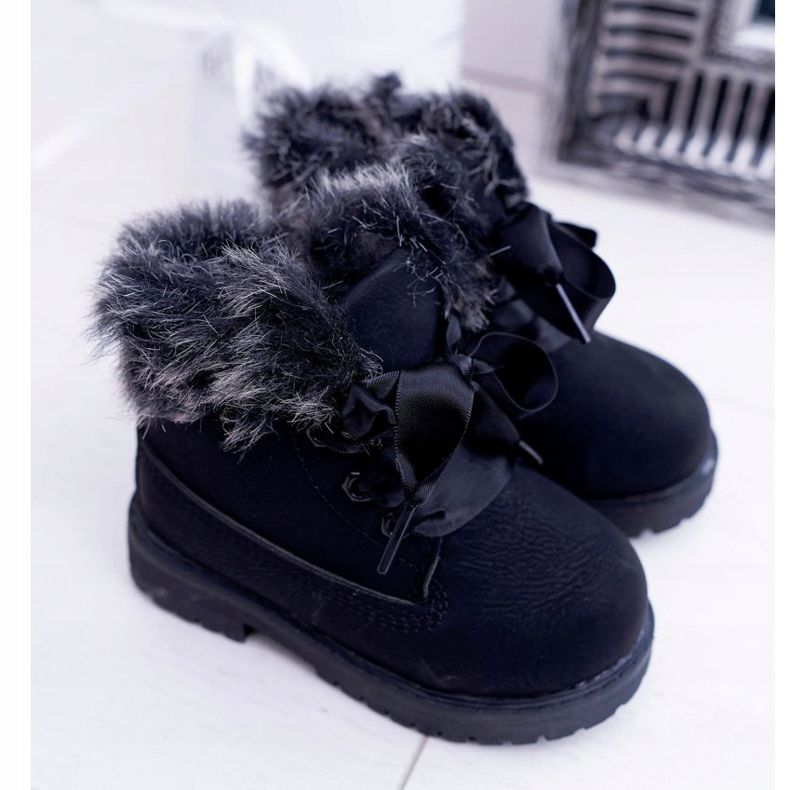 FRROCK Schwarze Warme Stiefel für Kinder Fobos 1