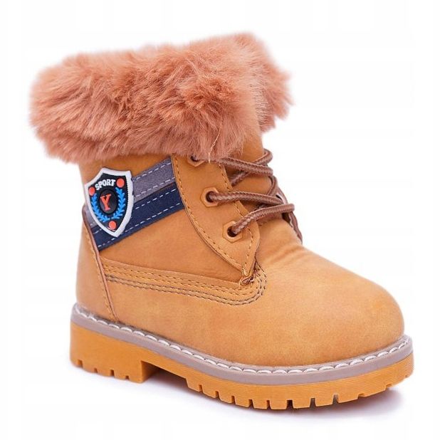 Kinderstiefel für Jungen mit Fell Camel Cobi braun 1