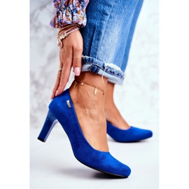 Damen Pumps Sergio Leone Suede Indigo Orsola blau 1