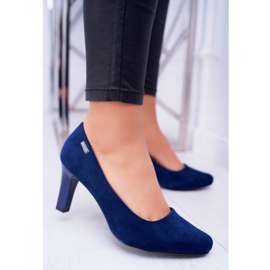 Damen Pumps Sergio Leone Marineblau Wildleder Orsola 1