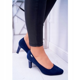 Damen Pumps Sergio Leone Marineblau Wildleder Orsola 2