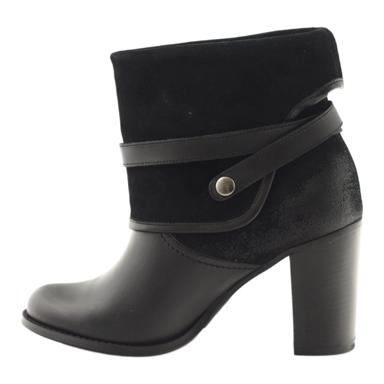 Schwarze klassische Damen Winterstiefel Edeo 1754 2