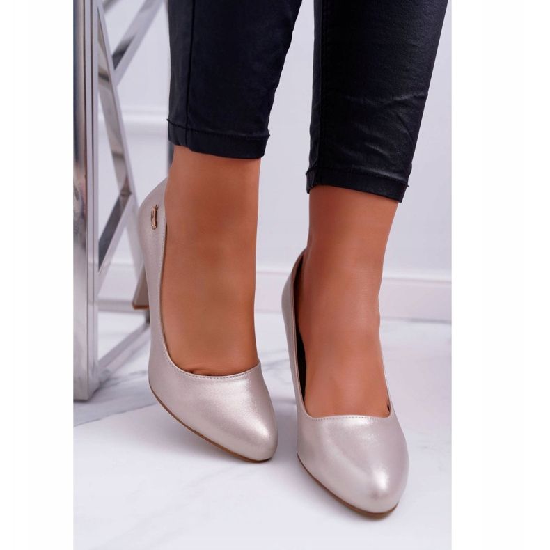 Damen Pumps mit Absatz Sergio Leone 1457 Golden Campbell 2