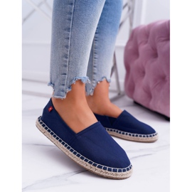 Damen Espadrilles Geflochtene Sohle Marineblau Big Star DD274A151 navy blau 2