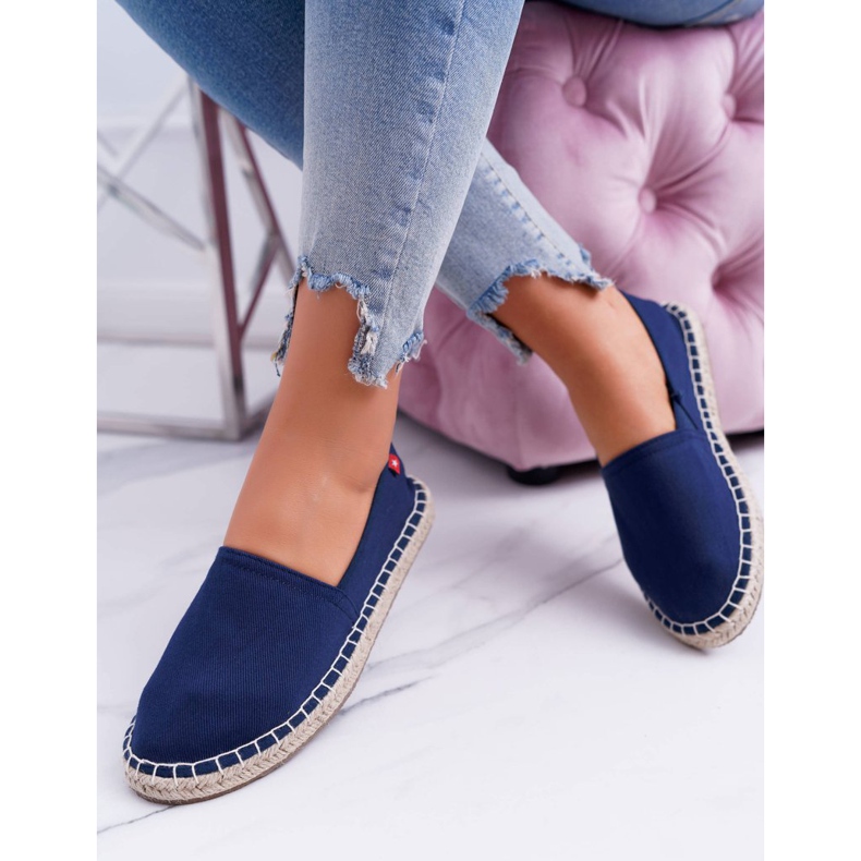 Damen Espadrilles Geflochtene Sohle Marineblau Big Star DD274A151 1