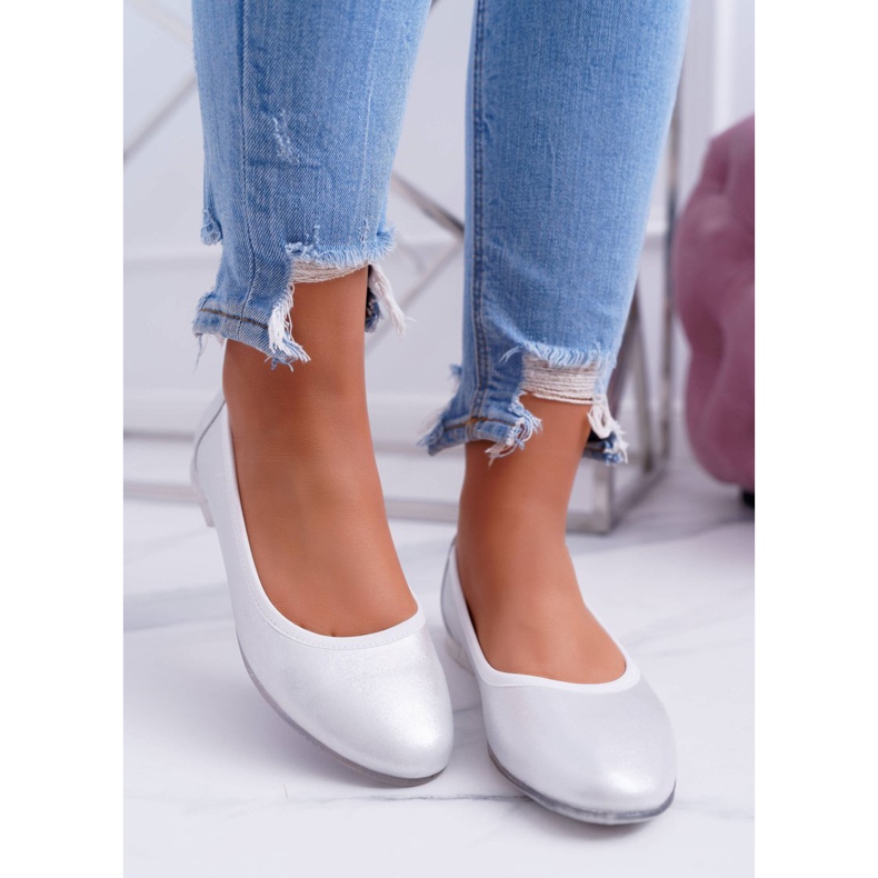 Damen Ballerinas Sergio Leone Silver Plex grau 2