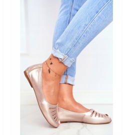 Damen Ballerinas Maciejka Leder Golden 03497-25 2