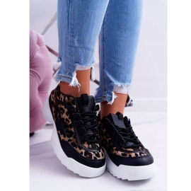 NFR Damen Sport Schwarz Schuhe Leopard Faquundo braun mehrfarbig 2