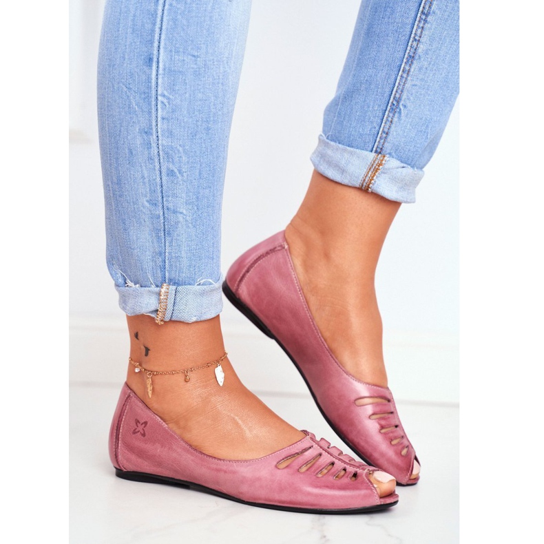 Damen Ballerinas Maciejka Leder Rosa 03497-15 1